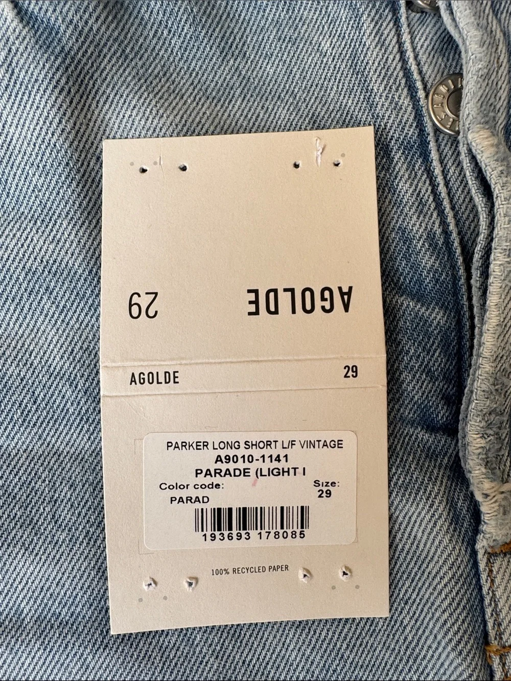 Agolde Parker Long Shorts